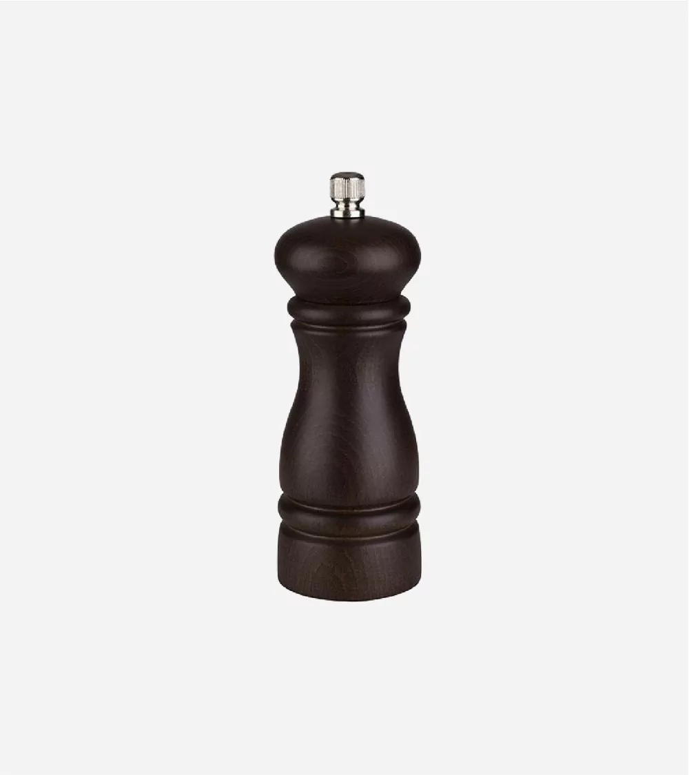 MOULIN A POIVRE EN BOIS MARRON H 15 CM Ø 5,5 CM