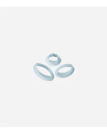 SET 3 MOULES SILICONE ET DECOUPOIRS PANSY ORCHID