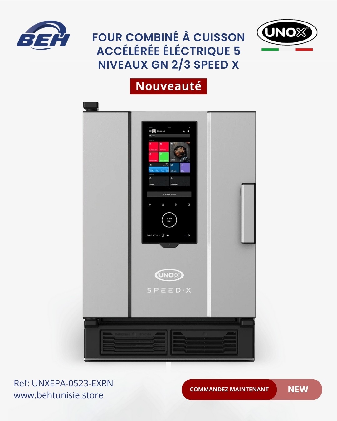 Fours UNOX en Tunisie – L’excellence italienne pour les cuisines professionnelles avec BEH Tunisie